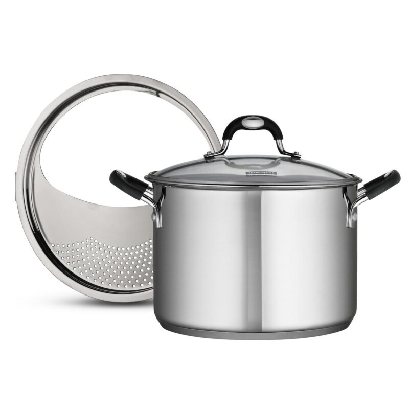 Tramontina 8-Quart Gourmet Stainless-Steel Covered Stock Pot with Lock and Drain - Image 6
