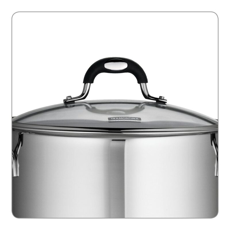 Tramontina 8-Quart Gourmet Stainless-Steel Covered Stock Pot with Lock and Drain - Image 5