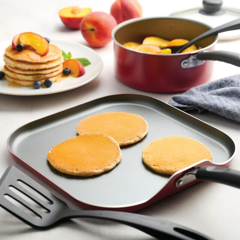 Tramontina Primaware 18 Piece Non-stick Cookware Set, Red - Image 6