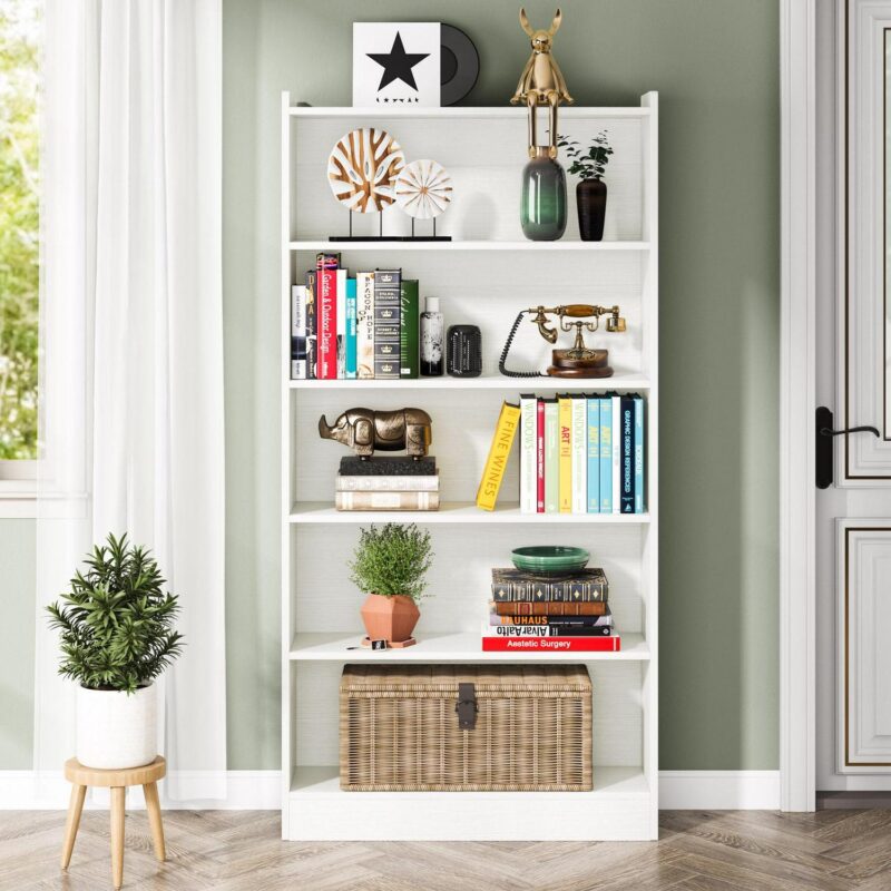 Tribesigns 6-Tier Open Bookcase 72-inch Large Tall Bookshelf with Storage Shelves Modern Wood Free-Standing Library - Image 4