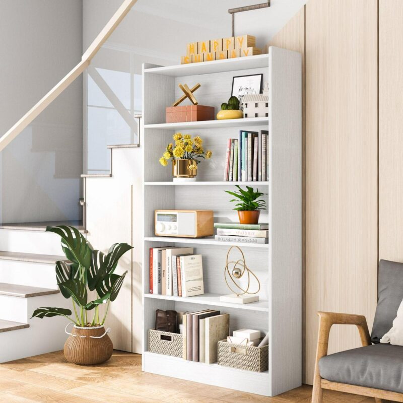 Tribesigns 6-Tier Open Bookcase 72-inch Large Tall Bookshelf with Storage Shelves Modern Wood Free-Standing Library - Image 3