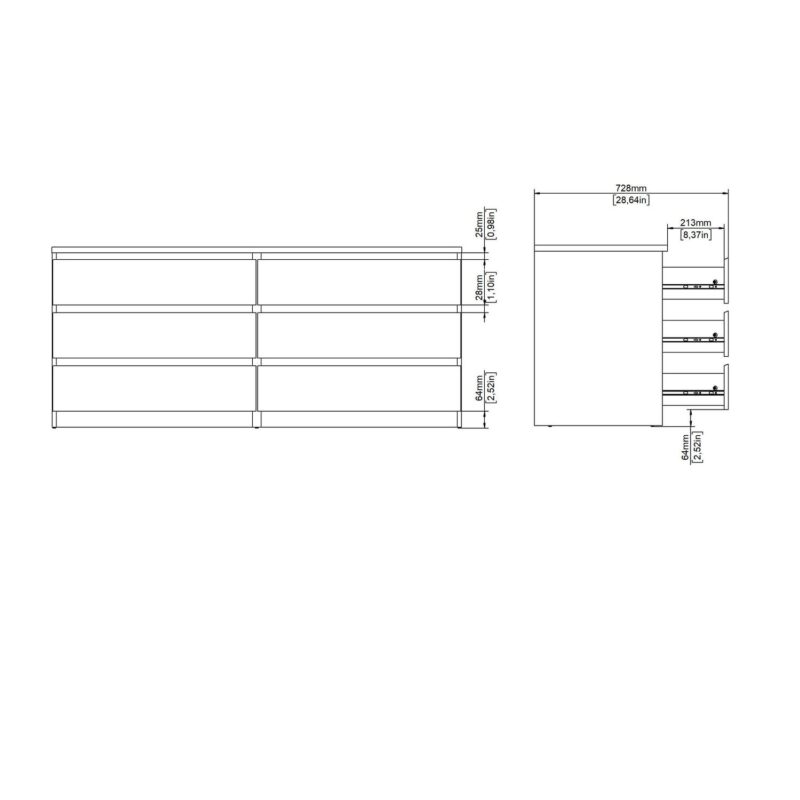 Tvilum Scottsdale 6 Drawer Double Dresser for Adults, Jackson Hickory - Image 12