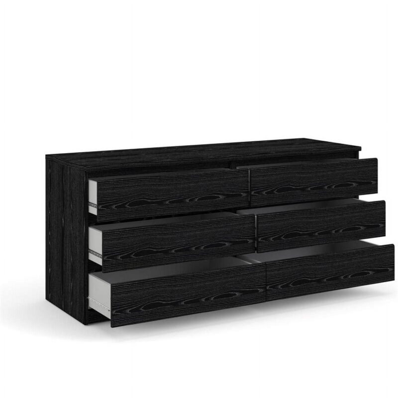 Tvilum Scottsdale 6 Drawer Double Dresser for Adults, Black - Image 4
