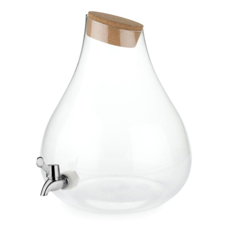 Twine Pearl Beverage Dispenser, Drink Dispenser, Glass Carafe, 2.5 Gal - Image 2