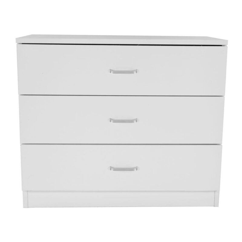 UBesGoo Modern White 3 Drawer Dresser Bedroom White Finish - Image 4