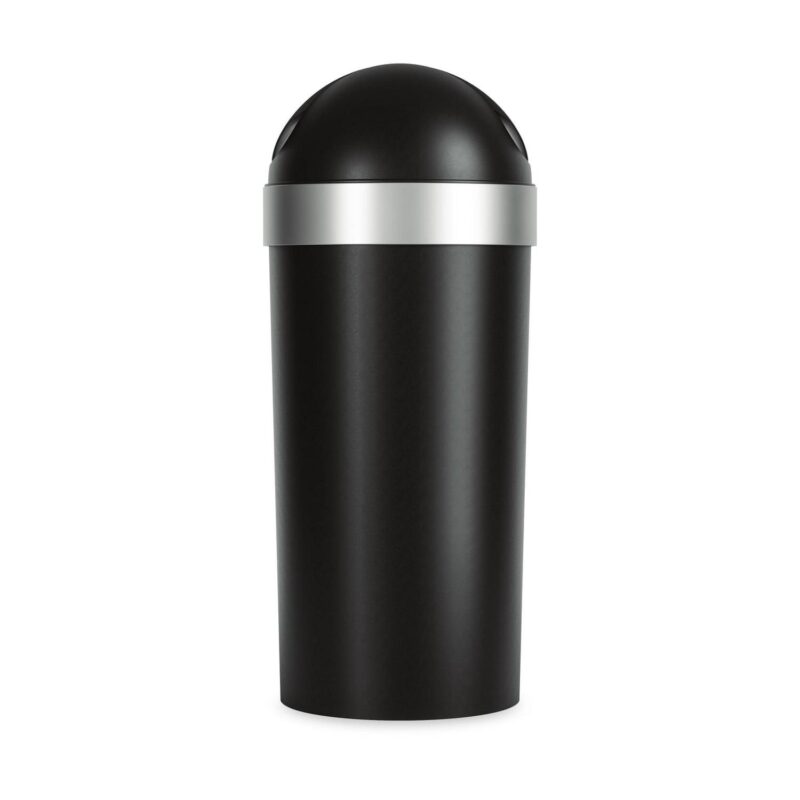 Umbra 16 gal Venti Plastic Swing Top Lid Kitchen Trash Can, Black - Image 8