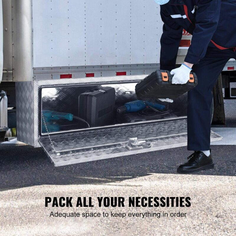 Underbody Aluminum Truck Tool Box 48  x 17  x 18  Trailer RV Tool Storage - Image 4