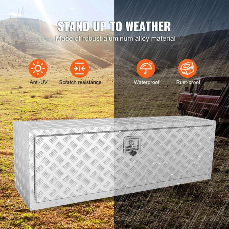 Underbody Aluminum Truck Tool Box 48  x 17  x 18  Trailer RV Tool Storage - Image 3