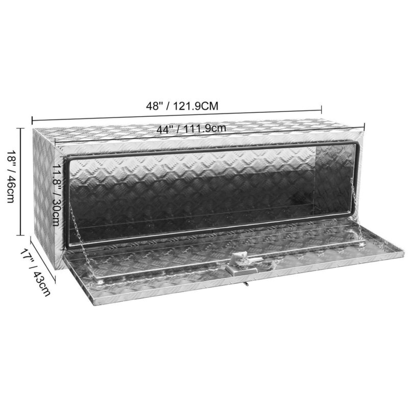 Underbody Aluminum Truck Tool Box 48  x 17  x 18  Trailer RV Tool Storage - Image 9