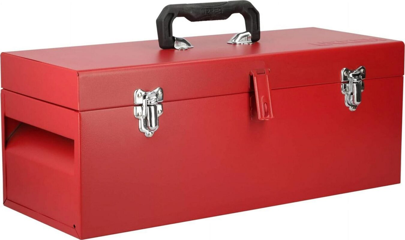 Urrea Industrial 20 In Metal Tool Box With Plastic Handle And Metallic Tray - Image 5