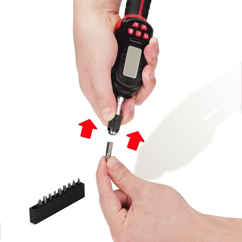 VANPO Digital Torque Screwdriver 2.66-53.1 in-lbs/0.3-6 Nm 1/4-inch Drive Torque Wrench Set - Image 2