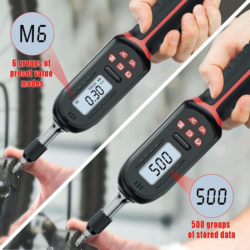 VANPO Digital Torque Screwdriver 2.66-53.1 in-lbs/0.3-6 Nm 1/4-inch Drive Torque Wrench Set - Image 5