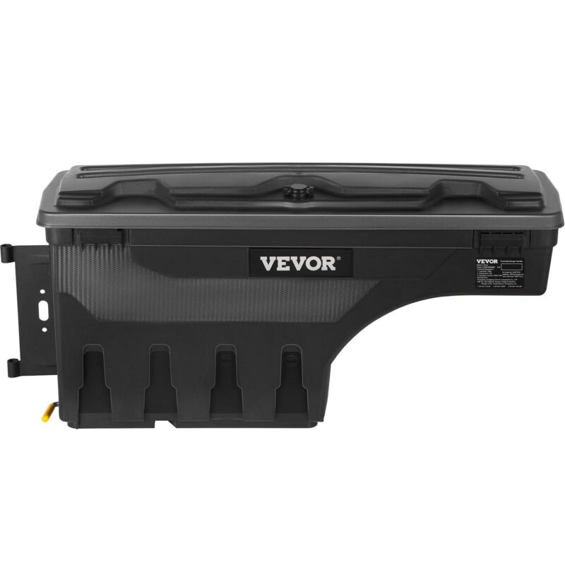 VEVOR Truck Bed Storage Box, Lockable Lid, Waterproof ABS Wheel Well Tool Box 6.6 Gal/20 L, Compatible with Chevrolet Silverado 1500 GMC Sierra 1500 2019-2021, Driver Side, Black - Image 9