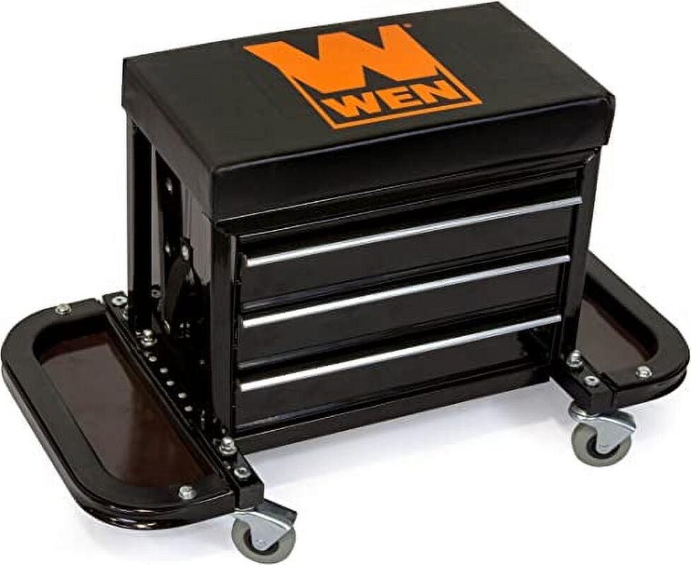 WEN 350-Pound Capacity Garage Glider Rolling Tool Chest Seat