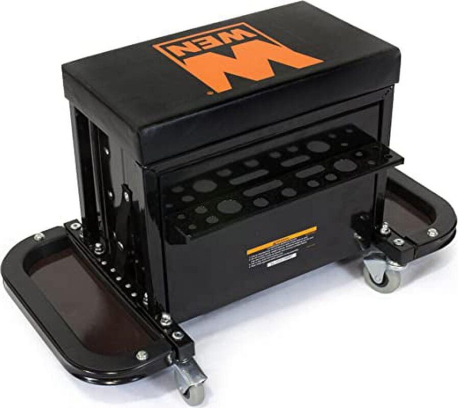 WEN 350-Pound Capacity Garage Glider Rolling Tool Chest Seat - Image 3