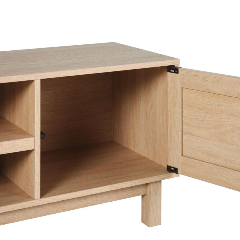 Walker Edison Contemporary 2-Door TV Stand for TVs up to 65a , Coastal Oak - Image 13