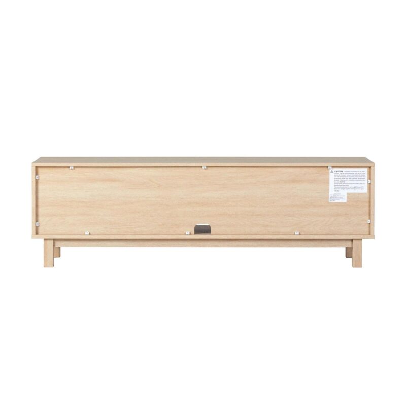 Walker Edison Contemporary 2-Door TV Stand for TVs up to 65a , Coastal Oak - Image 9