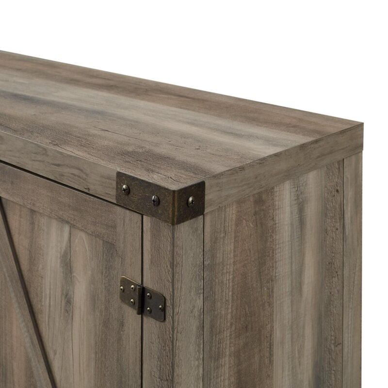 Walker Edison Modern Farmhouse Barn Door TV Stand for TVs up to 65 , Grey Wash - Image 19