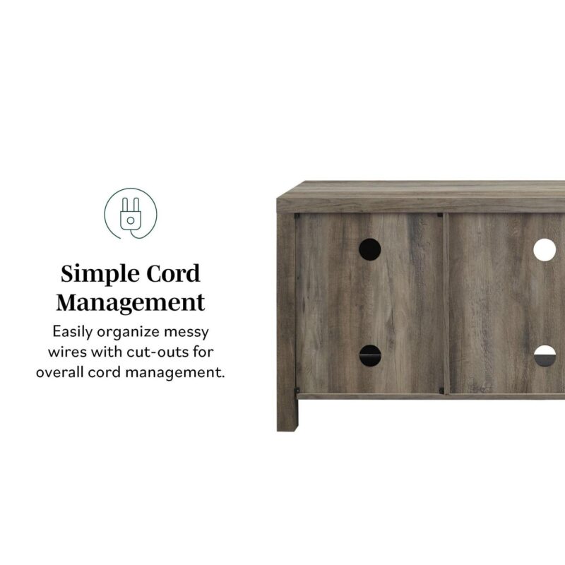 Walker Edison Modern Farmhouse Barn Door TV Stand for TVs up to 65 , Grey Wash - Image 12