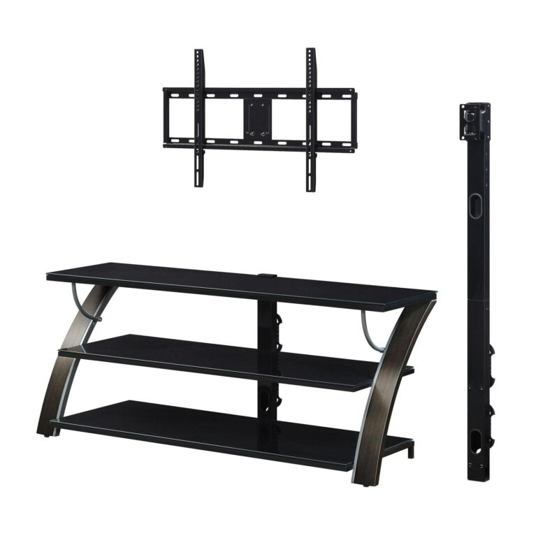 Whalen Payton 3-in-1 Flat Panel TV Stand for TVs up to 65 , Charcoal - Image 7