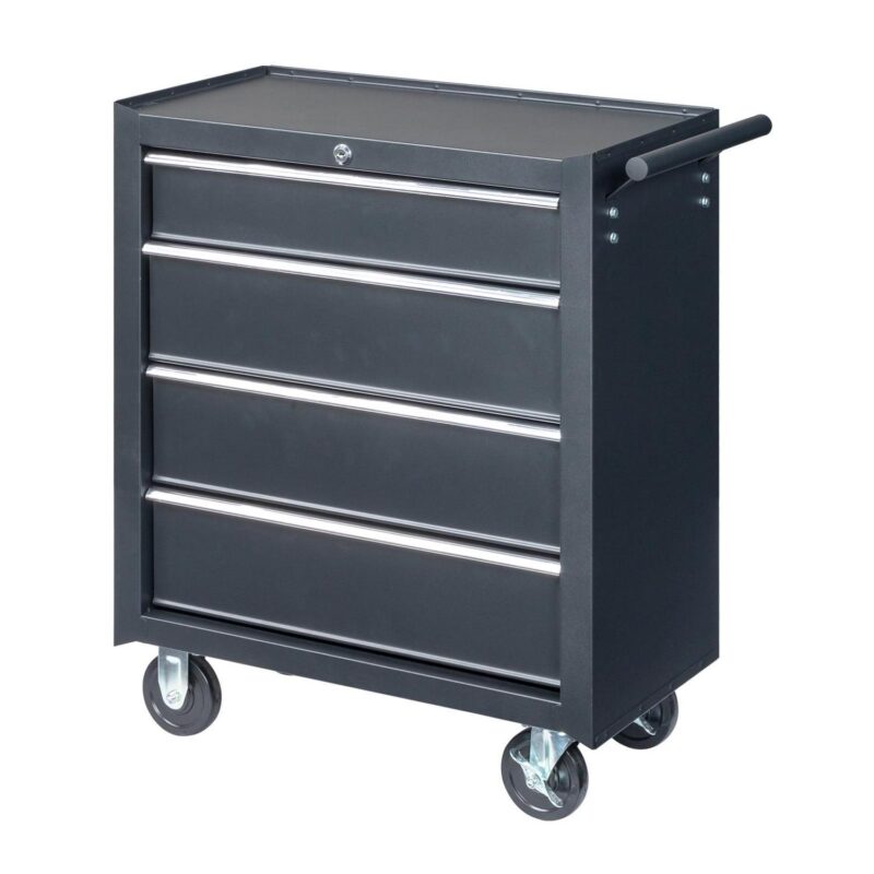 Winado 4-Drawer Rolling Tool Chest with Wheels, for Garage, Warehouse, Factory, Black - Image 3
