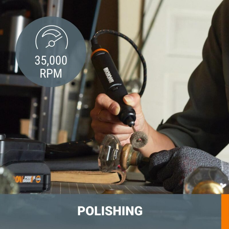 Worx MakerX WX991L 3pc Crafting Tool Combo Kit - Rotary Tool + Angle Grinder + Wood and Metal Crafter - Image 5