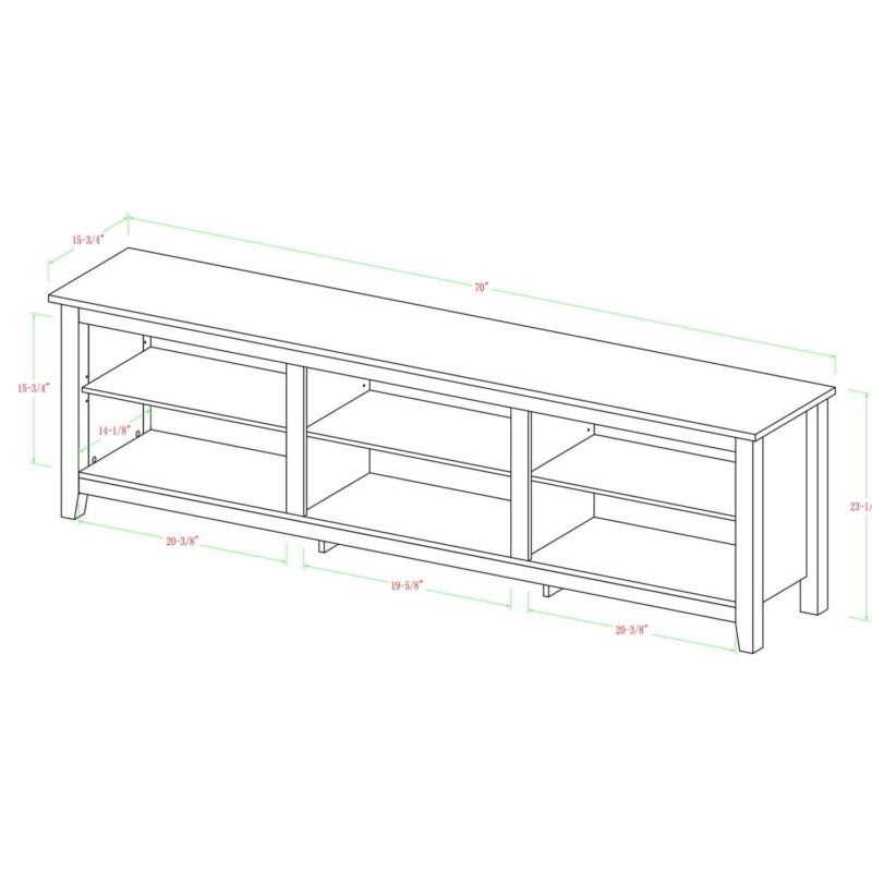 Woven Paths Open Storage TV Stand for TVs up to 80 , Espresso - Image 16