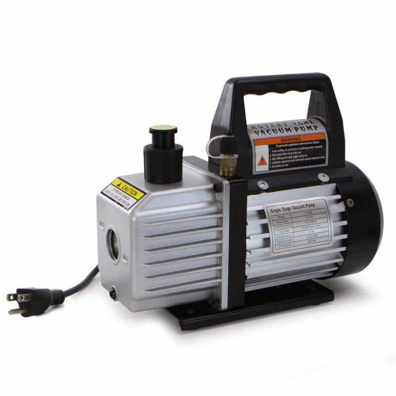 XtremepowerUS 3CFM Vacuum Pump HVAC Refrigeration AC Manifold Gauge r134 r12 Leak Detector with Carrying Tote - Image 6
