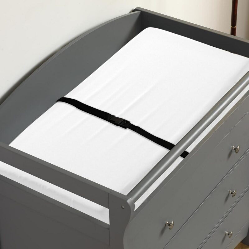 Zimtown Infant Changing Dresser, 3 Drawers Changing Table Dresser, Diaper Changing Station, Gray - Image 6