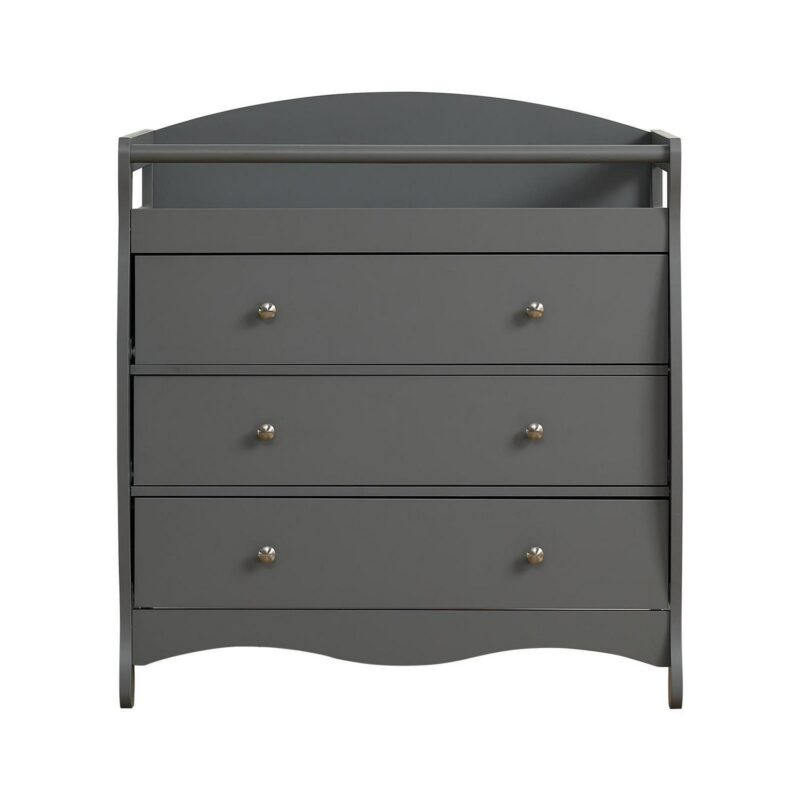 Zimtown Infant Changing Dresser, 3 Drawers Changing Table Dresser, Diaper Changing Station, Gray - Image 10