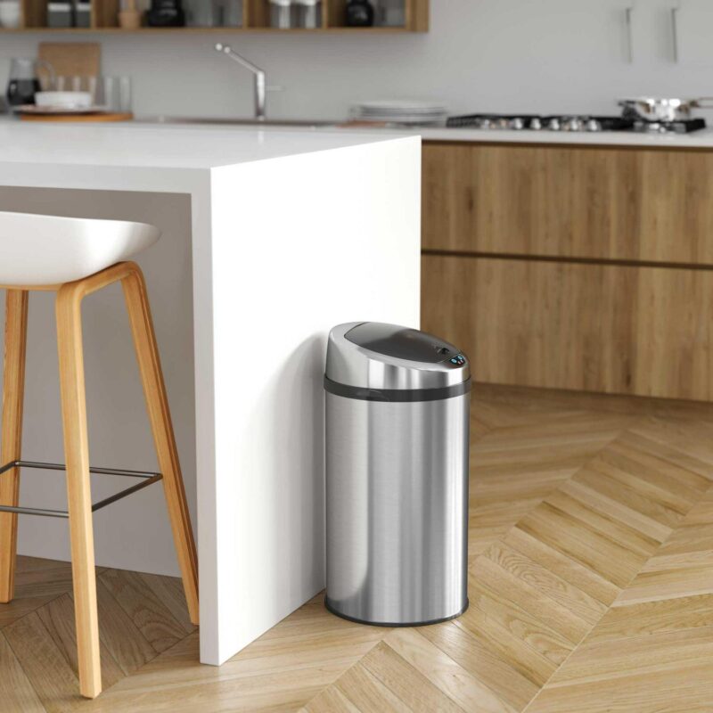 iTouchless IT08RCB Trashcan NX Stainless Steel 8 gal. Trash Can - Image 3