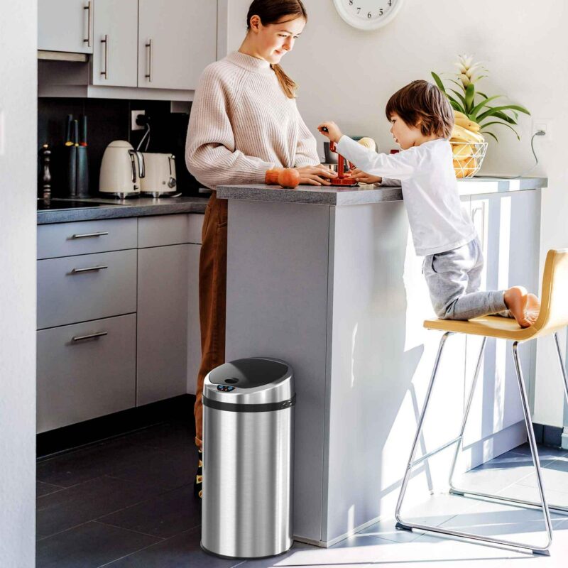 iTouchless IT08RCB Trashcan NX Stainless Steel 8 gal. Trash Can - Image 5