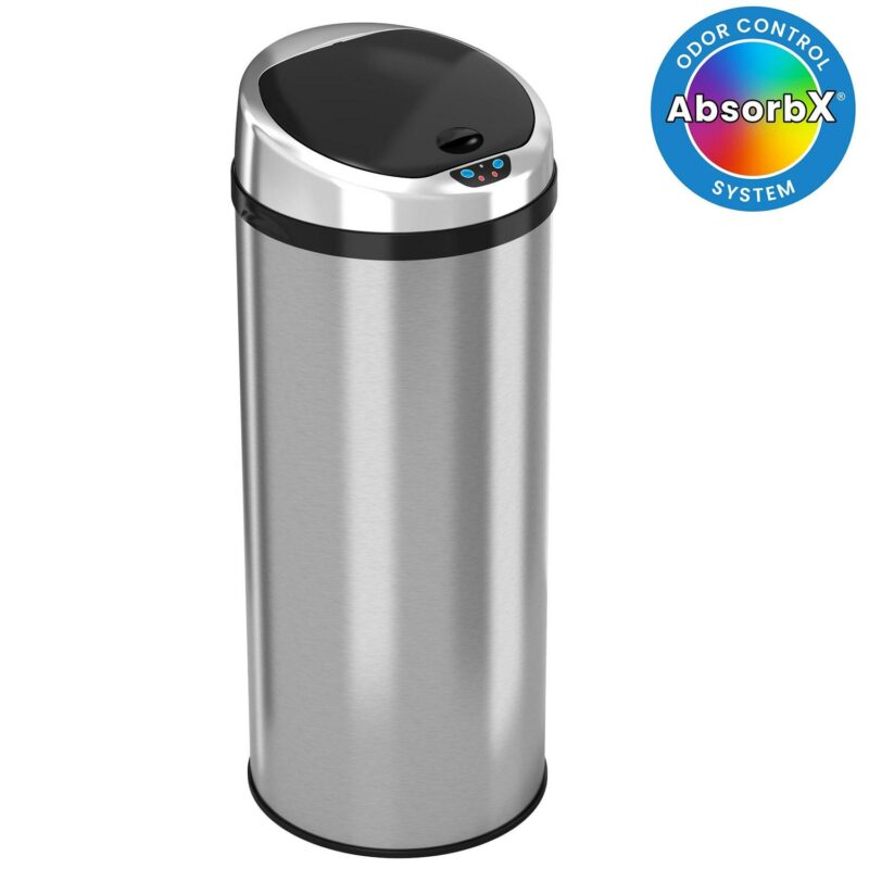 iTouchless Stainless Steel 13 Gallon Motion Sensor Trash Can