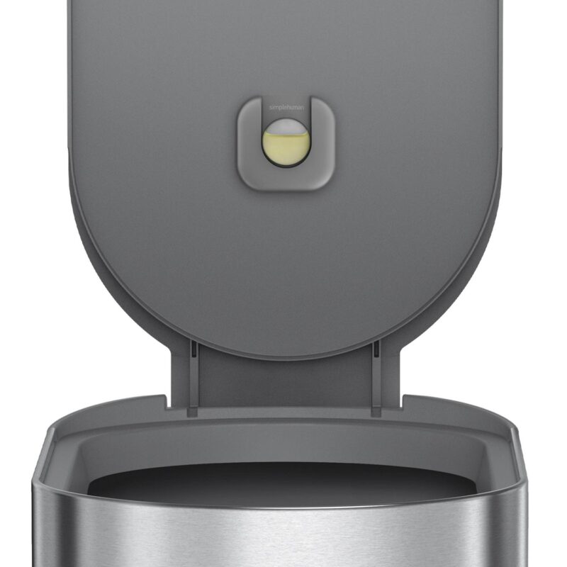 simplehuman 45 Liter / 12 Gallon Slim Kitchen Step Trash Can with Liner Rim, Brushed Stainless Steel - Image 5