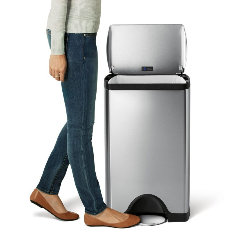 simplehuman Indoor Step Trash Can Brushed Stainless Steel 10 Gal. (CW1814) - Image 3