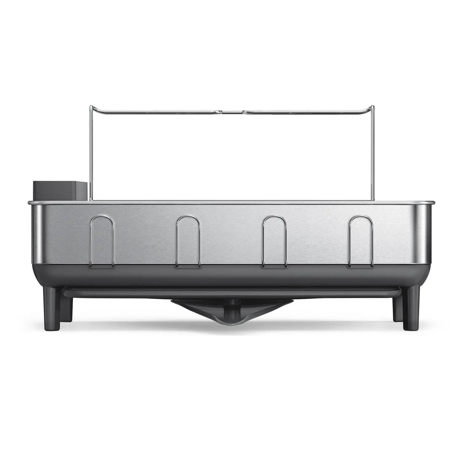 simplehuman Kitchen Dish Drying Rack, Fingerprint-Proof Stainless Steel Frame, Grey Plastic 4 simplehuman Kitchen Dish Drying Rack, Fingerprint-Proof Stainless Steel Frame, Grey Plastic - Image 4