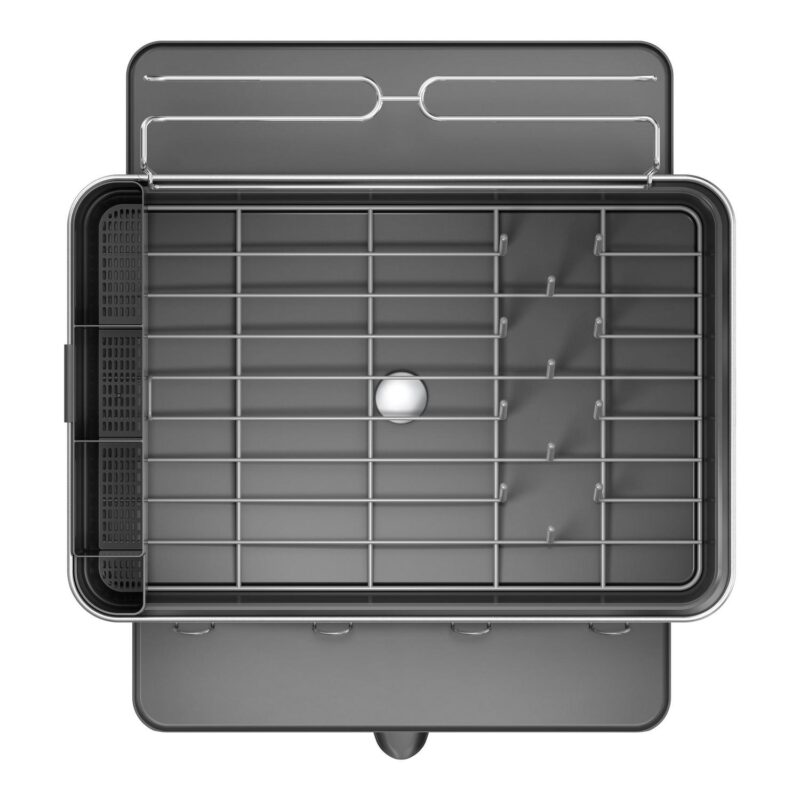 simplehuman Kitchen Dish Drying Rack, Fingerprint-Proof Stainless Steel Frame, Grey Plastic - Image 9