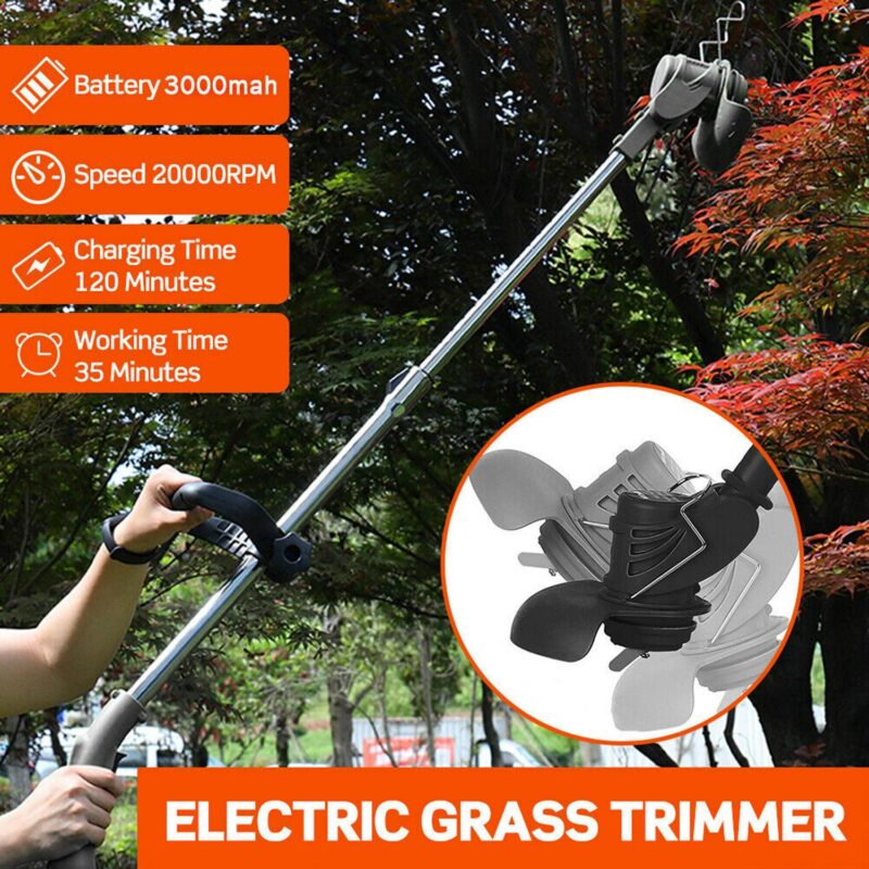 12V24V Electric Weed Eater Lawn Edger Cordless Grass String Trimmer Cutter Tool - Image 5