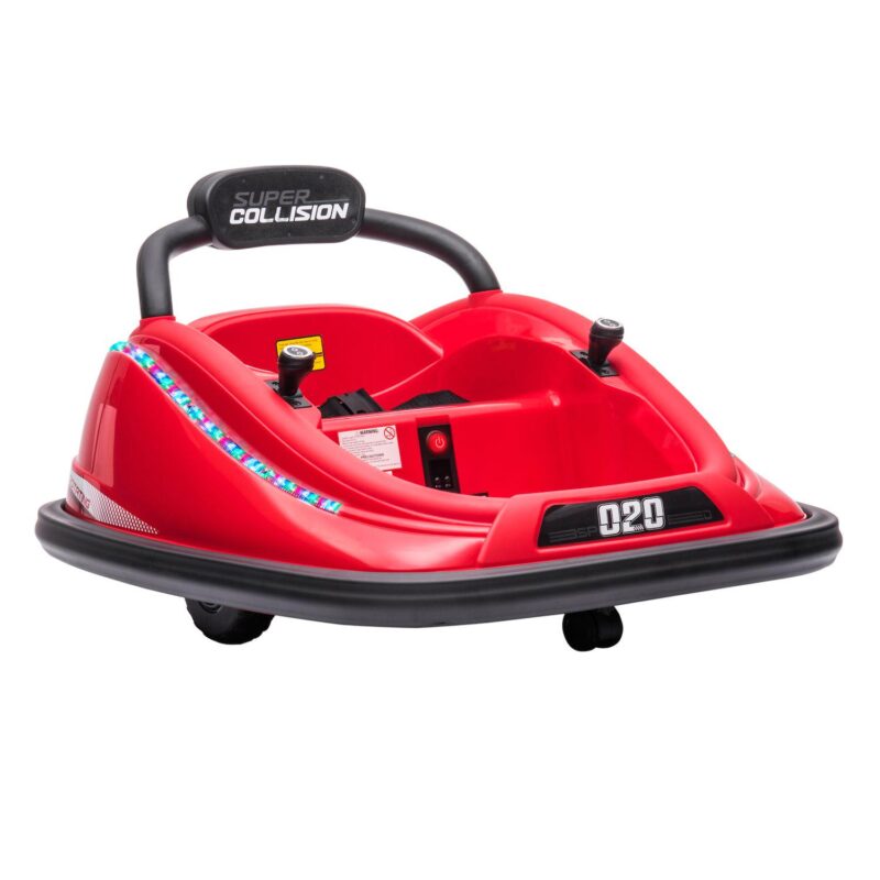 12v Bumper Car For Kids Ride-on Toy W/ Parent Remote Control, Black - Image 5