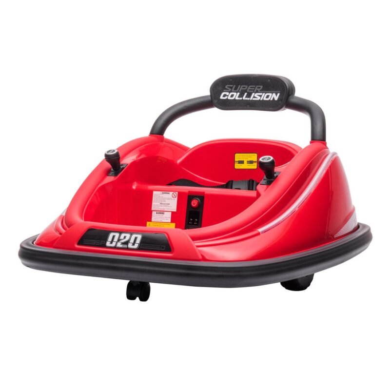 12v Bumper Car For Kids Ride-on Toy W/ Parent Remote Control, Black - Image 2