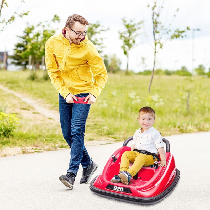 12v Bumper Car For Kids Ride-on Toy W/ Parent Remote Control, Black - Image 4
