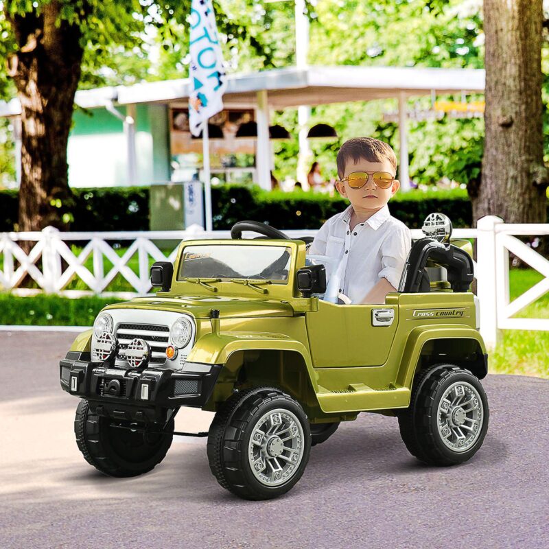 12v Kids Ride On Car Off-road Battery-powered Jeep Truck With Remote, Mp3, Light - Image 2