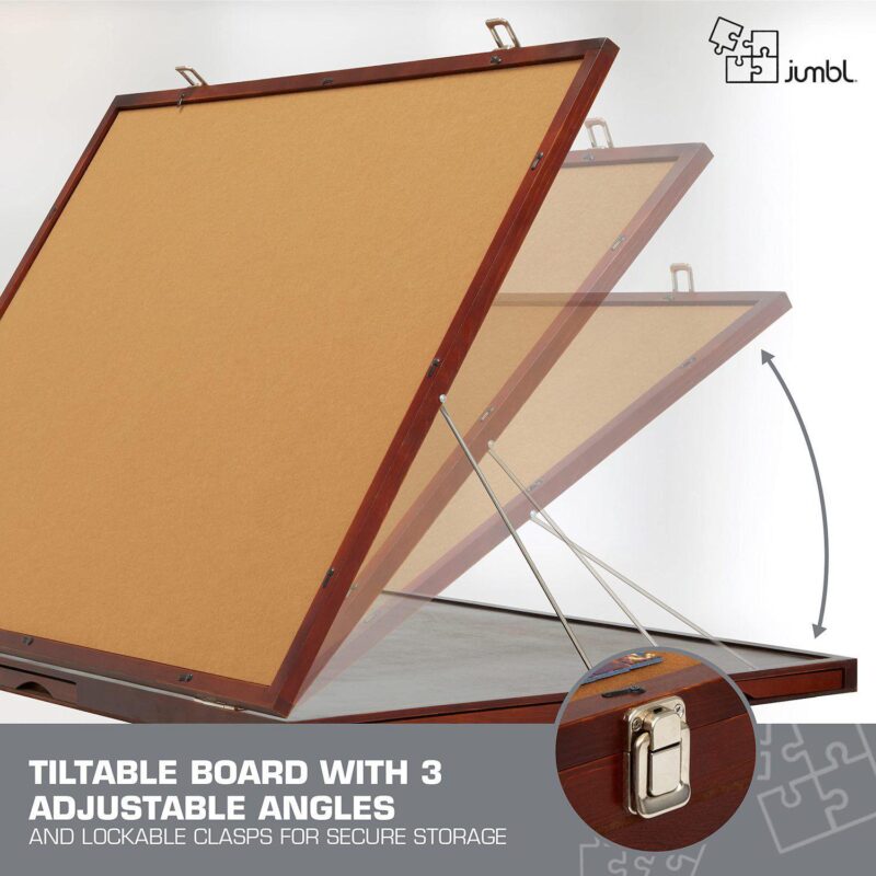 1500 Piece Puzzle Board, 27 x 35 Wooden Jigsaw Puzzle Table - Image 3