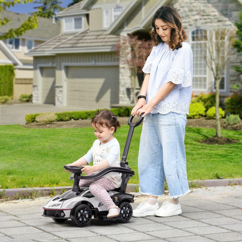 2 In 1 Ride On Push Car Essenza Scv12 Licensed Toddler Sliding Car Manual Orange - Image 2