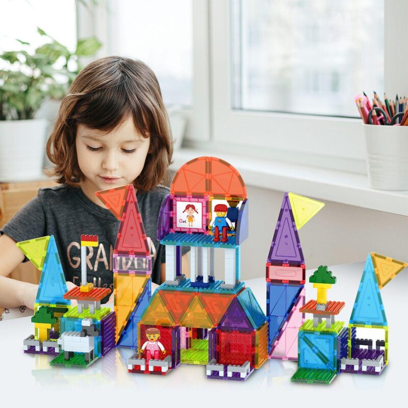 333pc Magnet Tile + Brick Blocks Compatibility Building Set - Image 2