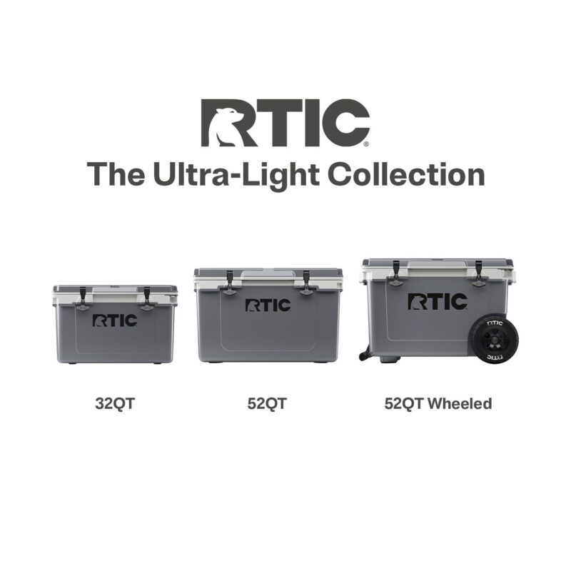 52 QT Ultra-Light Wheeled Cooler, Dark Grey and Cool Grey - Image 10