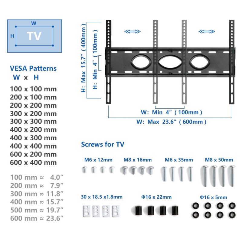 5Rcom Modern Swivel Floor TV Stand for LCD LED TVs up to 75 Inch with VESA Mount, Black - Image 4