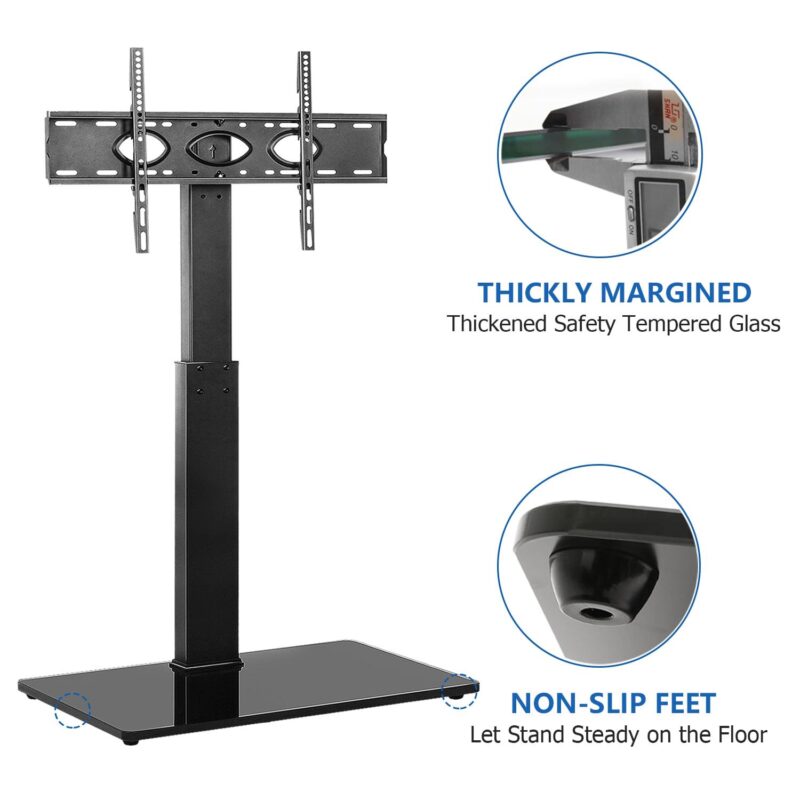 5Rcom Modern Swivel Floor TV Stand for LCD LED TVs up to 75 Inch with VESA Mount, Black - Image 3