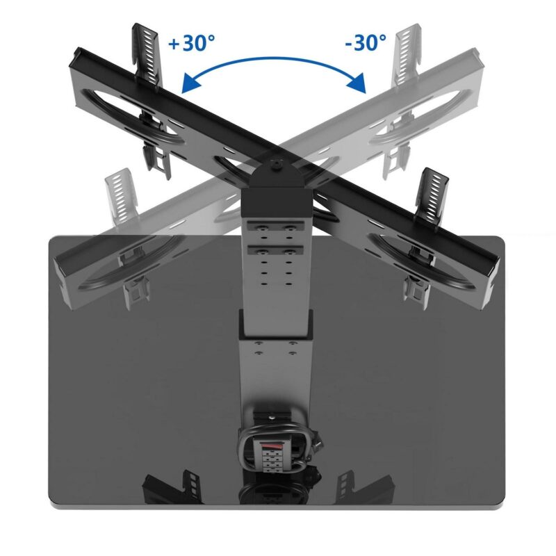 5Rcom Modern Tall Floor TV Stand for TVs up to 70 inch, Power Strip Surge Protector Apple TV Roku Ultra Mount - Image 5
