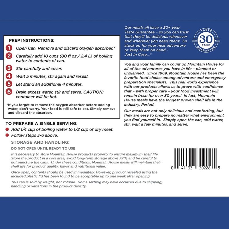 (6 Cans) Newly Launched Mountain House Grilled Sliced Chicken #10 Can a Freeze Dried Survival and Emergency Camping Food | 24 Servings can a - Image 3
